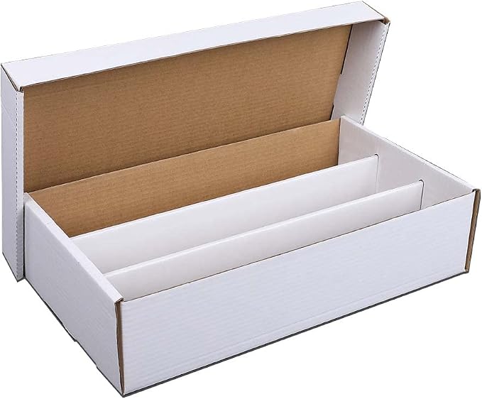 GRAND ORANGE 3Row 3000 Count Trading Card Storage Box Corrugated Cardboard by GRANDORANGE