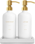 Gold Soap Dispenser Bathroom Set, Hand and Lotion Dispenser by PrusWaso