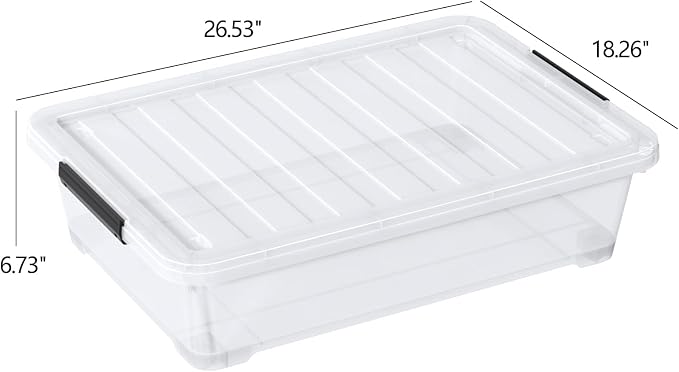 40 L Under Bed Plastic Storage Bins - Image 2