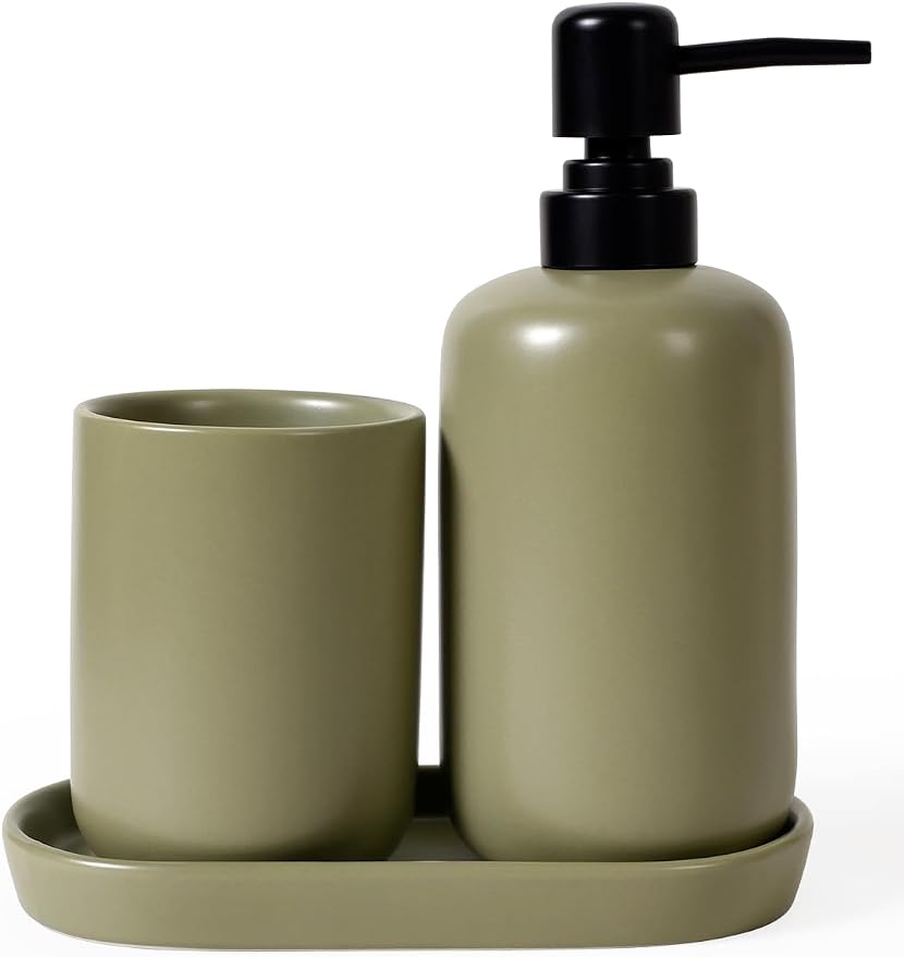 INGOFIN 3 Pcs Ceramic Bathroom Accessory Set by INGOFIN