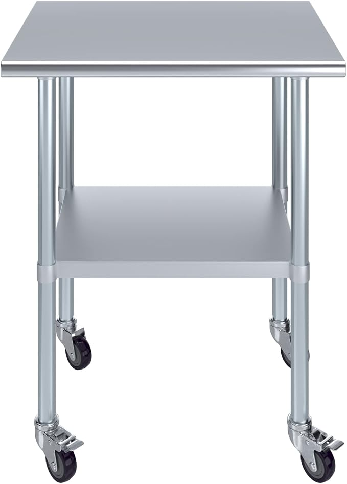 AmGood 24" x 30" Stainless Steel Work Table - Image 2