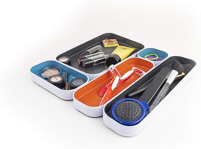 Three by Three Seattle 5 Piece Metal Organizer Tray Set - Image 4