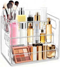 3-Tier Bathroom Counter Organizer – Storage Shelf for Makeup, Perfume & Skincare, Makeup Perfume Tray Skincare Organizer Fits Bathroom, Dresser, Kitchen (Clear)