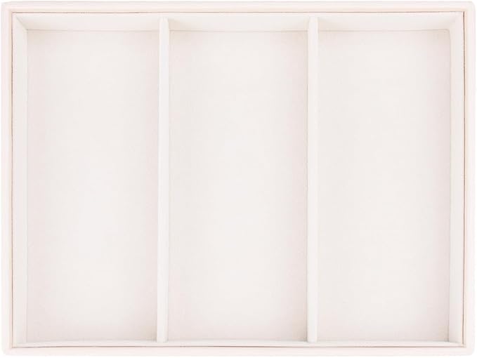 SANQIANWAN Leather Jewelry Organizer Trays Velvet Liner Storage Drawer Display by SANQIANWAN