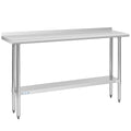 Hally Stainless Steel Table for Prep & Work 14 x 60 Inches, NSF Commercial by HallySinksTablesH