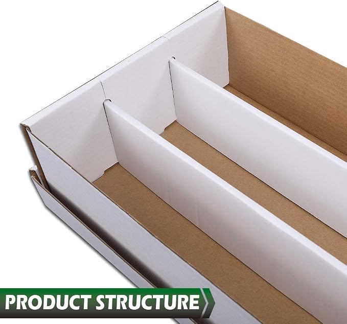 GRAND ORANGE 3Row 3000 Count Trading Card Storage Box Corrugated Cardboard - Image 5