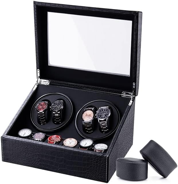 Watch Winder for Automatic Watches, Ultra Quiet Motor, 4 Automatic Watches and - Image 4