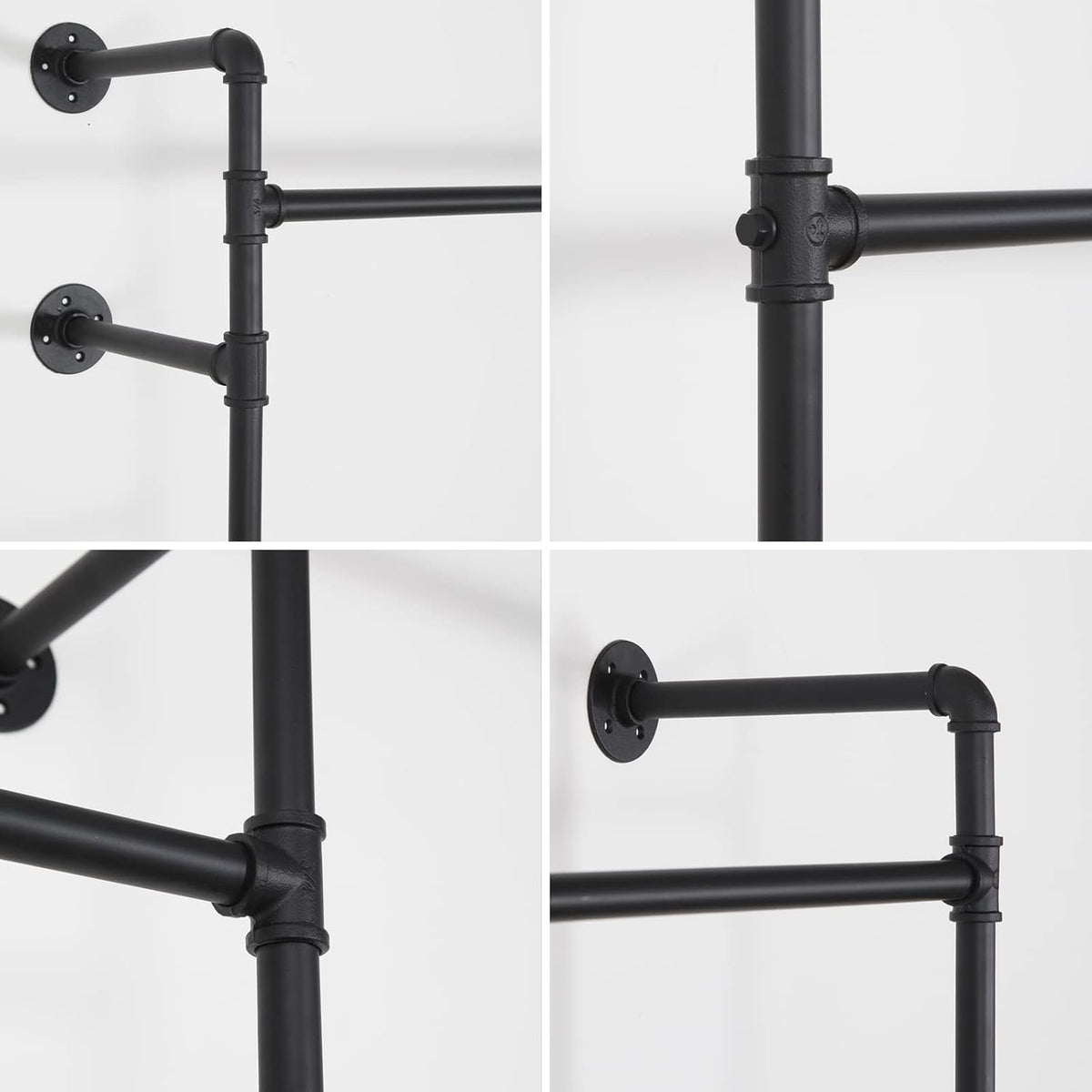 Wall Mounted Industrial Pipe Clothing Rack Garment Racks Pipeline
