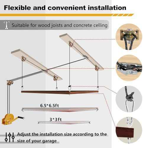 Overhead Garage Storage Lift, Ceiling Mounted Garage Storage Lift