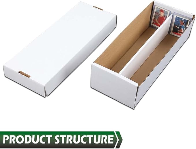 GRAND ORANGE White Transaction Card Storage Box Corrugated Board Two Dividers - Image 6