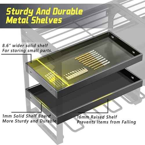 Power Tool Organizer Wall Mount,4 Layers Heavy Duty