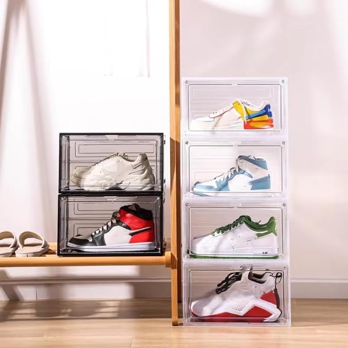 Attelite Shoe Box, Upgraded Large Clear Shoe Storage Box Stackable, 8 Pack - Image 2