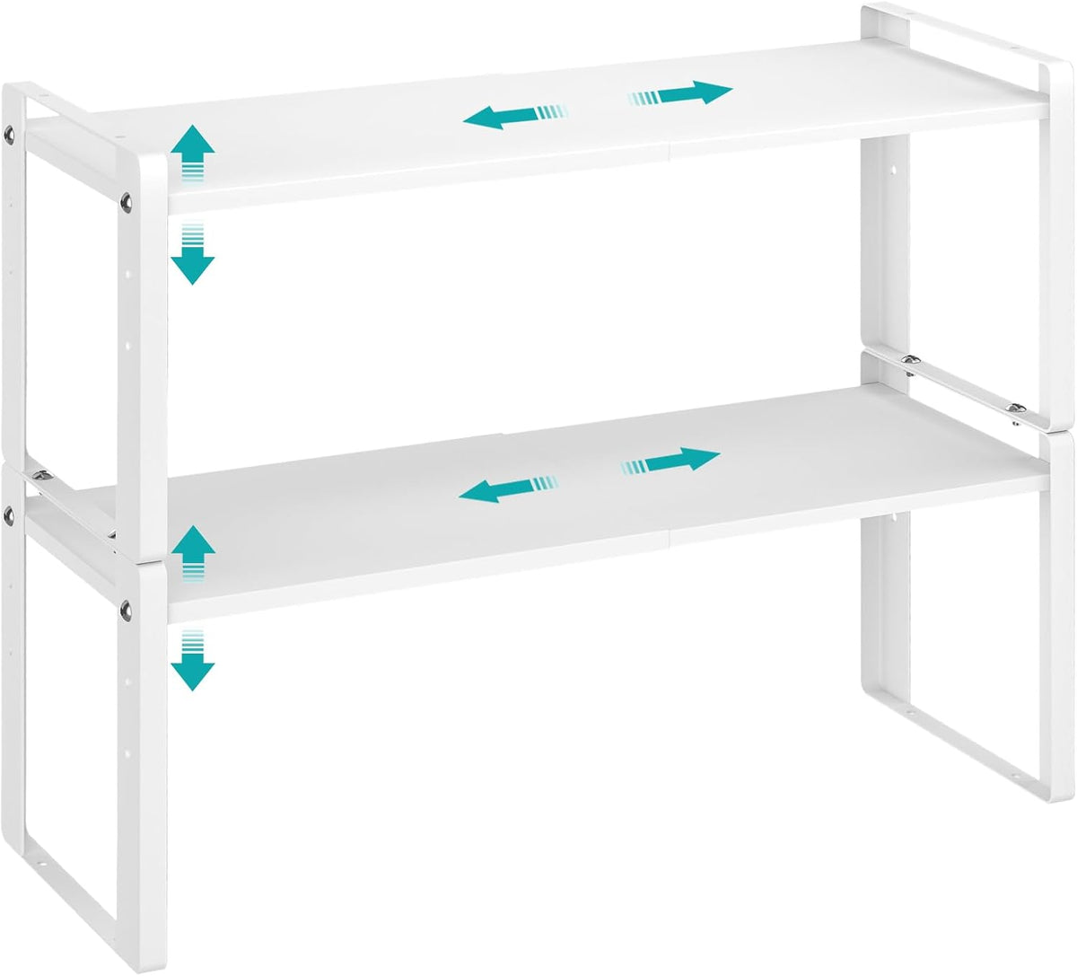 2 Pack Expandable Cabinet Organizer Shelves, 88lbs High Weight
