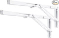 YUMORE White Folding Shelf Brackets, 20 Inch Heavy Duty L Bracket, DIY by YUMORE