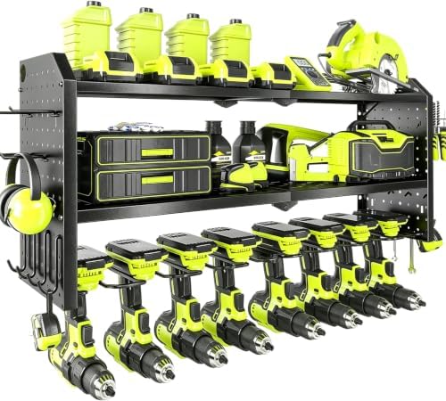 KAFAHOM Power Tool Organizer,Large 8 Drill Holder Wall Mount,Heavy