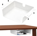 2 Pack Under Desk Hanging Shelf Drawer Organizer, Attachable Plastic Hidden by Unknown