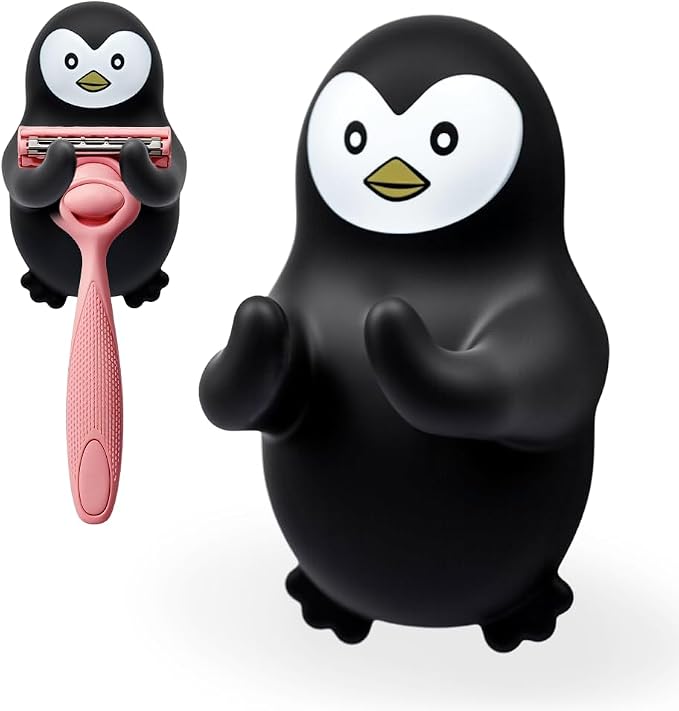 Cute Penguin Razor Holder Shower, Animals Bathroom Decor, Cute Gadgets Leg by Unknown