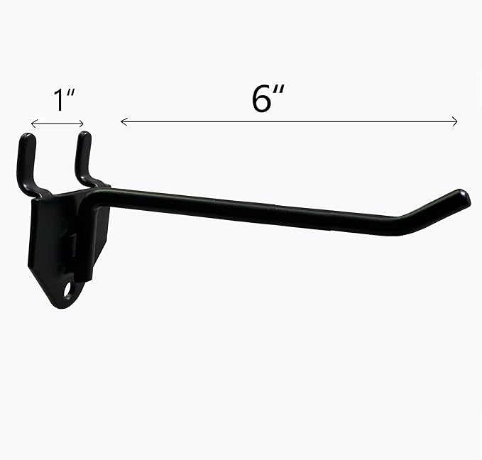 30 Packs 6-inch Long Metal Pegboard Hooks, Standard Hooks is Fit to Pegboard - Image 2