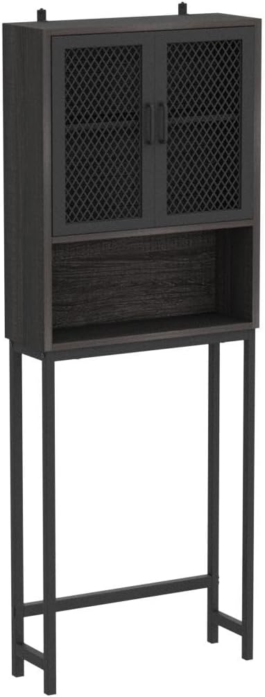Launica Over The Toilet Storage Cabinet, Industrial Bathroom Organizer Above - Image 5