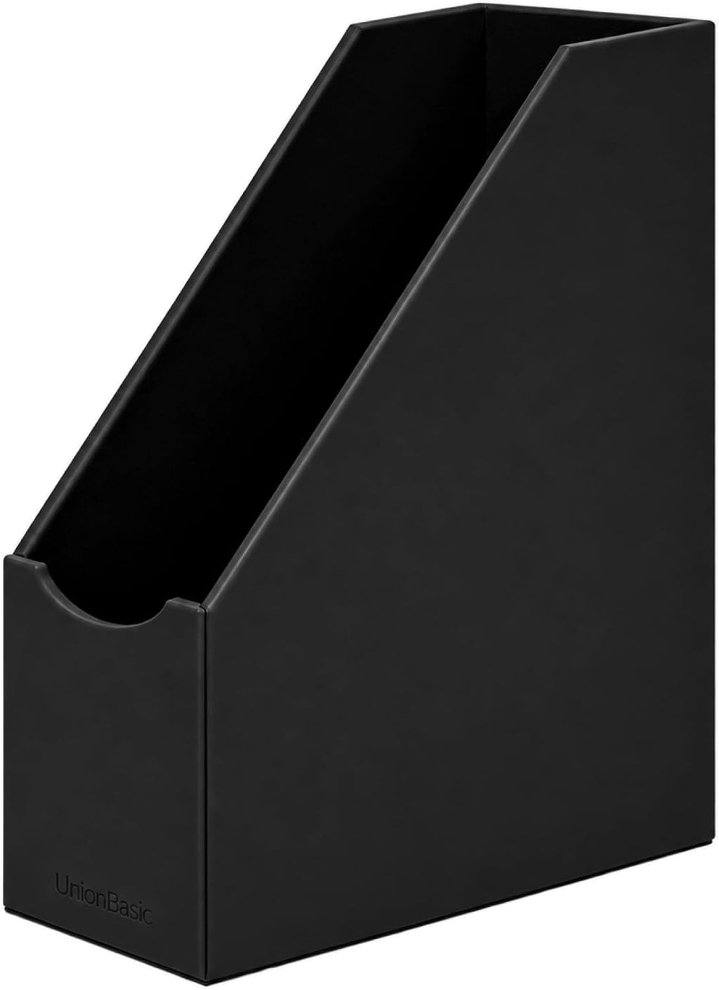 Leatherrette Magazine File Holder, Black