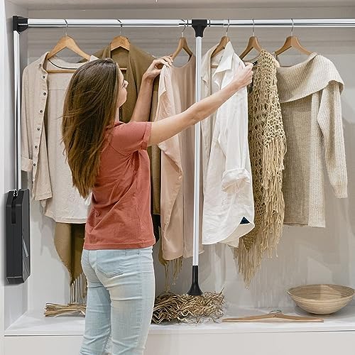 Pull Down Closet Rod, Stainless Steel Adjustable 26''-35'', 60 lbs Capacity