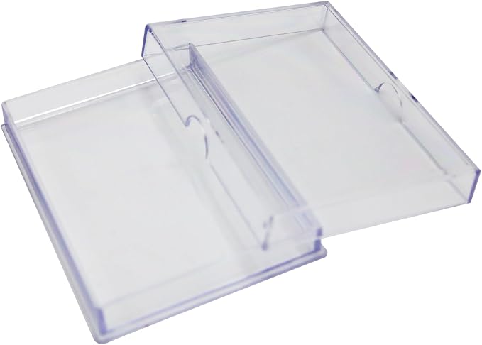 50 Pack Clear Acrylic Card Storage Boxes by GaryPlasticPackaging