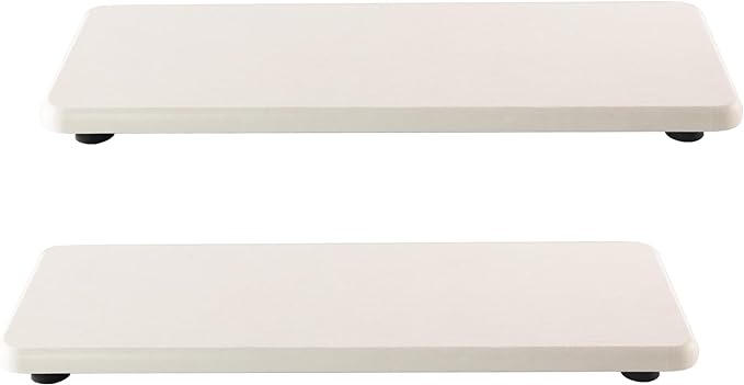 2 Pcs Water Absorbing Stone Trays, Kitchen/Bathroom Sink Soap Dish, Diatomite by NiuYichee