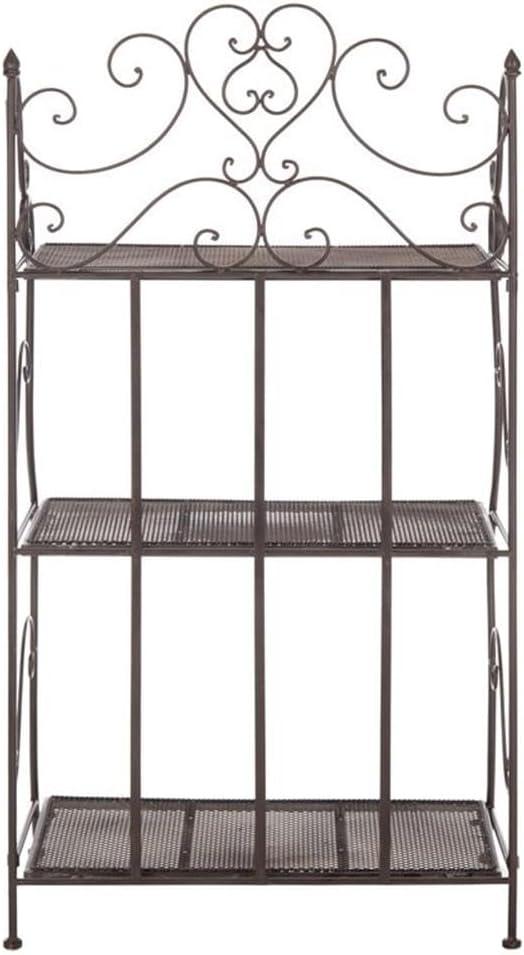 SAFAVIEH PAT5022B Outdoor Collection Torus Unearthed Rust 3-Tier Shelf - Image 8