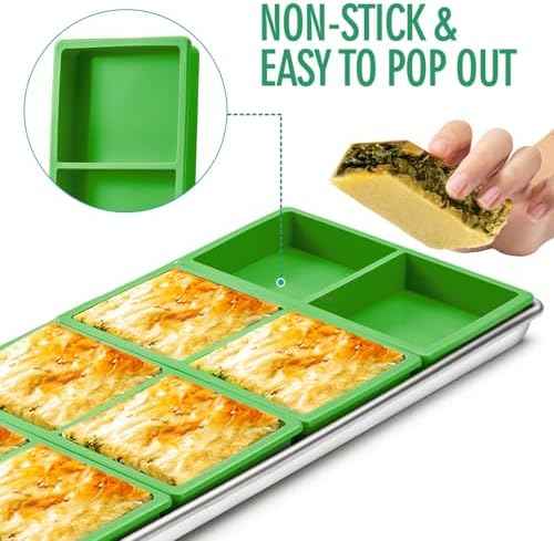 16 pcs Silicone Tray Dividers for Harvest Right Freeze Dryer Medium and Small Trays, Silicone Food Molds for Harvest right freeze dryer accessories, Green silicone food freezer tray