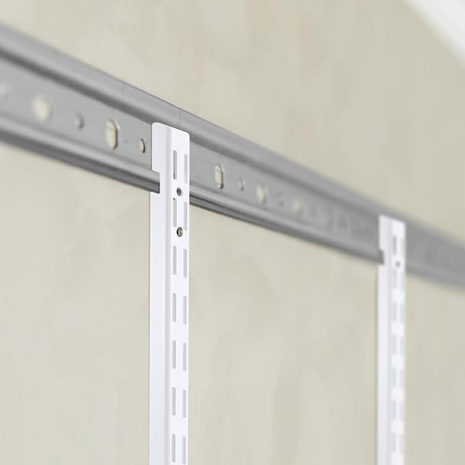 Tandefio 8 Pcs 12 inch Dual Track Upright Wall Shelving System - Image 6