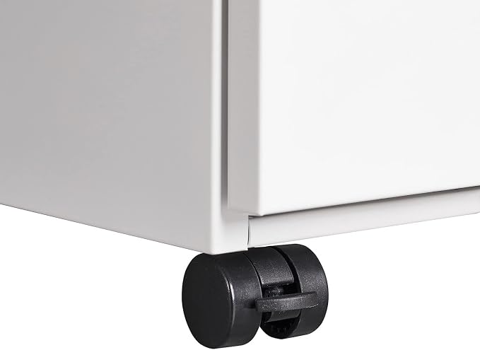 3-Drawer Lockable Mobile File Cabinet – Metal A4/Letter/Legal Size Storage - Image 7