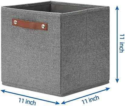 Temary 11 Inch Cube Storage Bins 4PCs Fabric Storage Cubes Storage