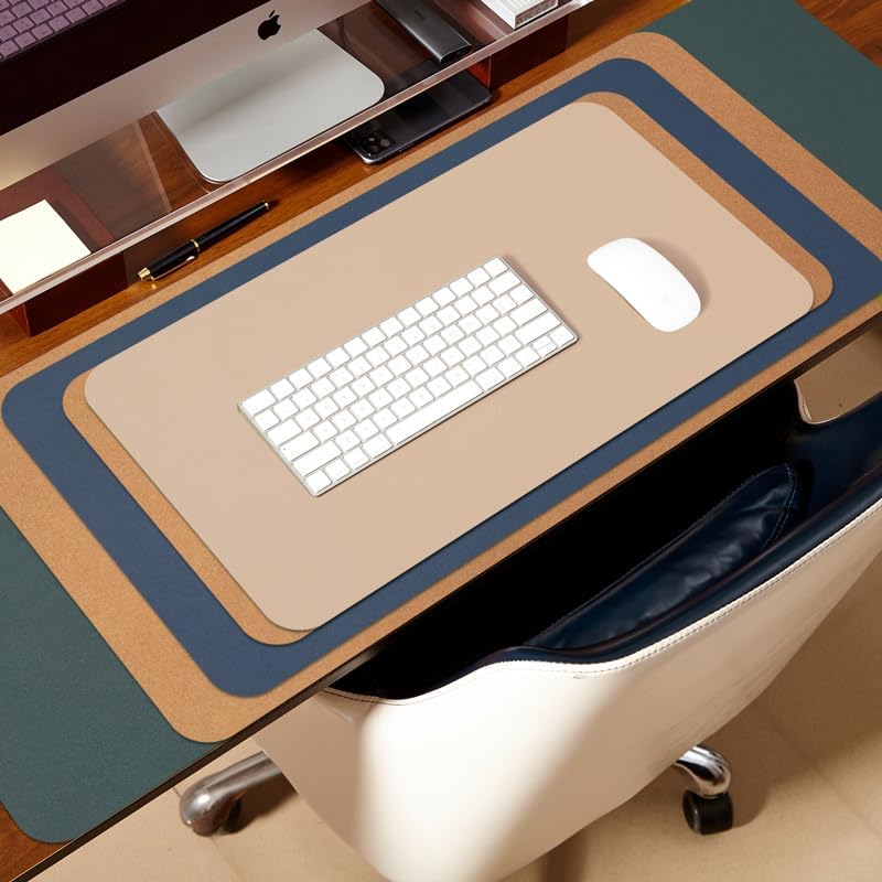 Cork Desk Mat - Dual-Sided Desk Pad for Office and Home - Desk
