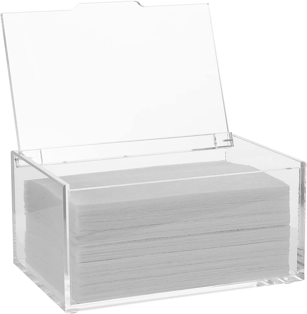 Acrylic Dryer Sheet Holder, Dryer Sheet Dispenser with Lid, Clear