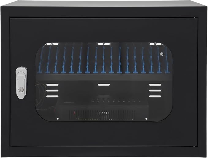 20-Slot Cell Phone Charging Station Cabinet by Okasiki