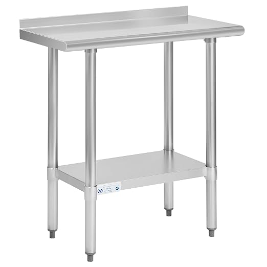 Hally Stainless Steel Table for Prep & Work 18 x 30 Inches, NSF Commercial by HallySinksTablesH