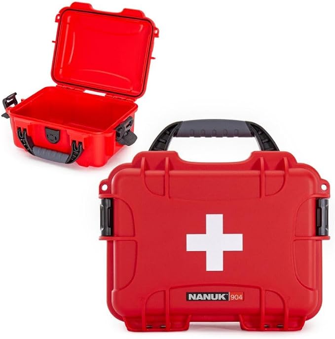 NANUK 904 Waterproof First Aid Box Empty – Durable, Medical First Aid Organizer by NANUK
