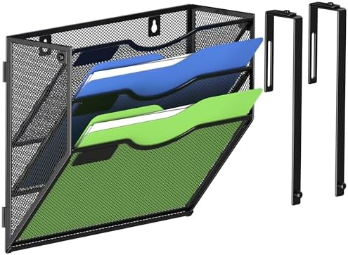 Kuntine.B Wall File Organizer Office Hanging Magazine Holder Wall File