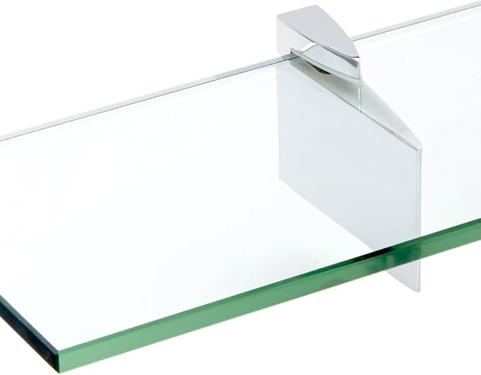 Spancraft Glass R-4.75x18-Chrome Raven Glass Shelf, 4.75" x 18" - Image 2