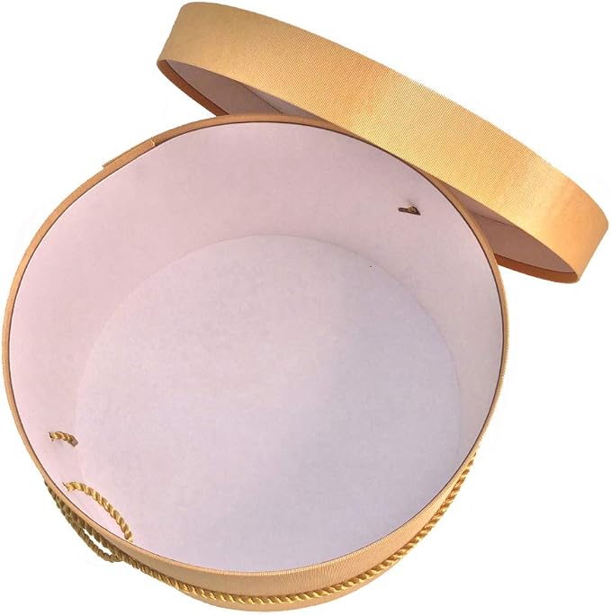 Sarah's Hat Boxes Classic Gold Hat Box – 18.5" x 9.5" Handmade in USA – - Image 4