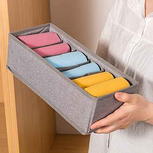 Qozary 3 Pack Sock Underwear Drawer Organizer Dividers, Collapsible