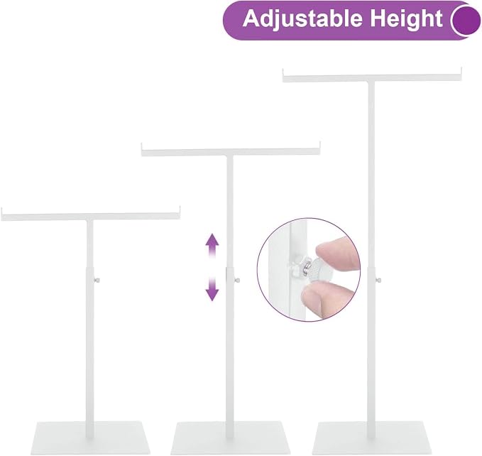 Purse Display Stand T Shaped, Countertop Jewelry/Scarf/Handbag T-Bar Display - Image 3