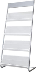 Floor Standing Magazine Rack, 4 Tier Document Display Rack, Suitable by Vmsiuory
