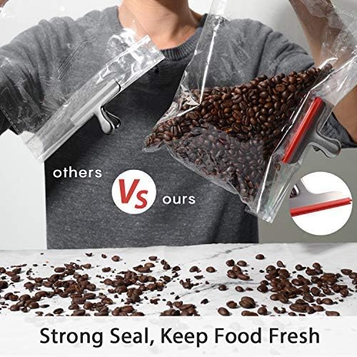 HOUSE AGAIN 12 Pack 3 Sizes Stainless Steel Chip Bag Clips Covered - Image 5