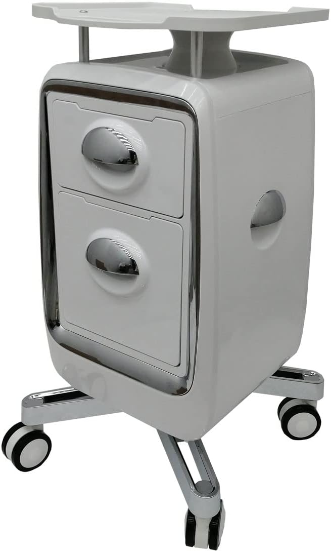 2 Drawers Mobile Trolley Cart for Ultrasound Imaging Scanner Beauty Storage - Image 2