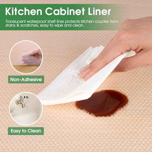 Clear Shelf Liners for Kitchen Cabinets: Bathroom Drawer Liner 15"W x 360"L