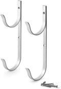 Aquatix Pro Pool Pole Hanger Premium 2pc Aluminium Holder Set, Ideal Hooks by AquatixPro