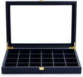 Oirlv Premium Blue Leather 24 Grid Jewelry Tray by Oirlv
