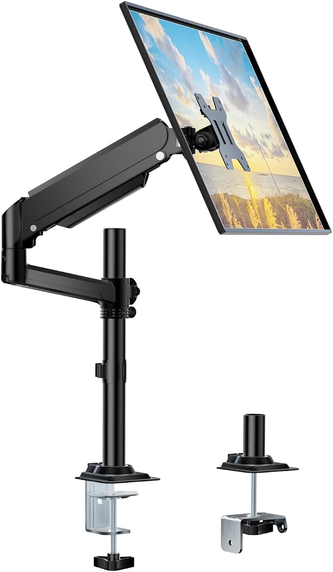 WALI Single Monitor Arm 13-32 Inch, Single Monitor Mount, Vesa Desk Mount up to by WALI
