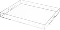 Clear Rectangular 16x20 Inches Acrylic Ottoman Tray Decorative Serving Tray by Unknown